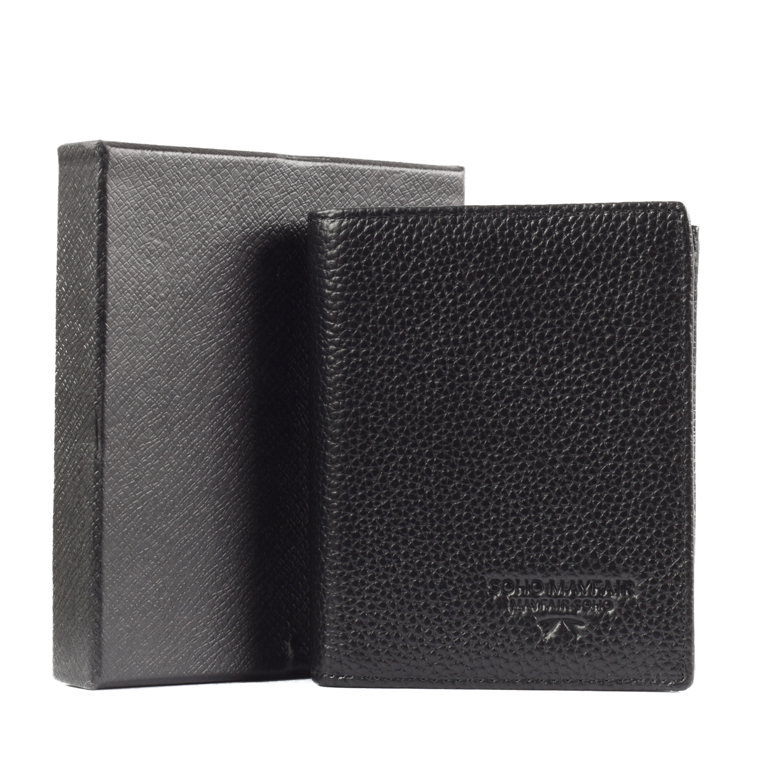 Мъжки портфейл Soho Mayfair естествена кожа черен