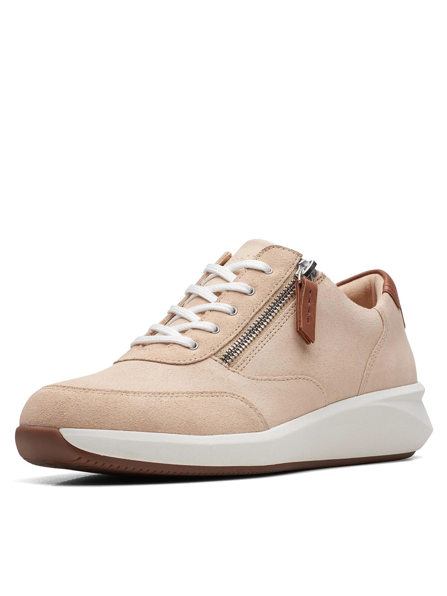 Дамски  спортни обувки Clarks Un Rio Zip естествена кожа бежови