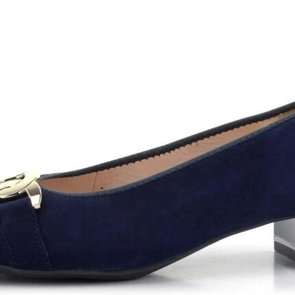 Дамски обувки на нисък ток Ara естествен велур  сини