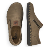 Мъжки ежедневни обувки без връзки естествен набук Rieker B2458-64 бежови