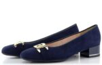 Дамски обувки на нисък ток Ara естествен велур  сини