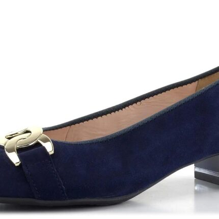 Дамски обувки на нисък ток Ara естествен велур  сини