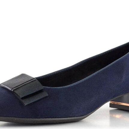 Дамски обувки на нисък ток Ara естествен велур  сини