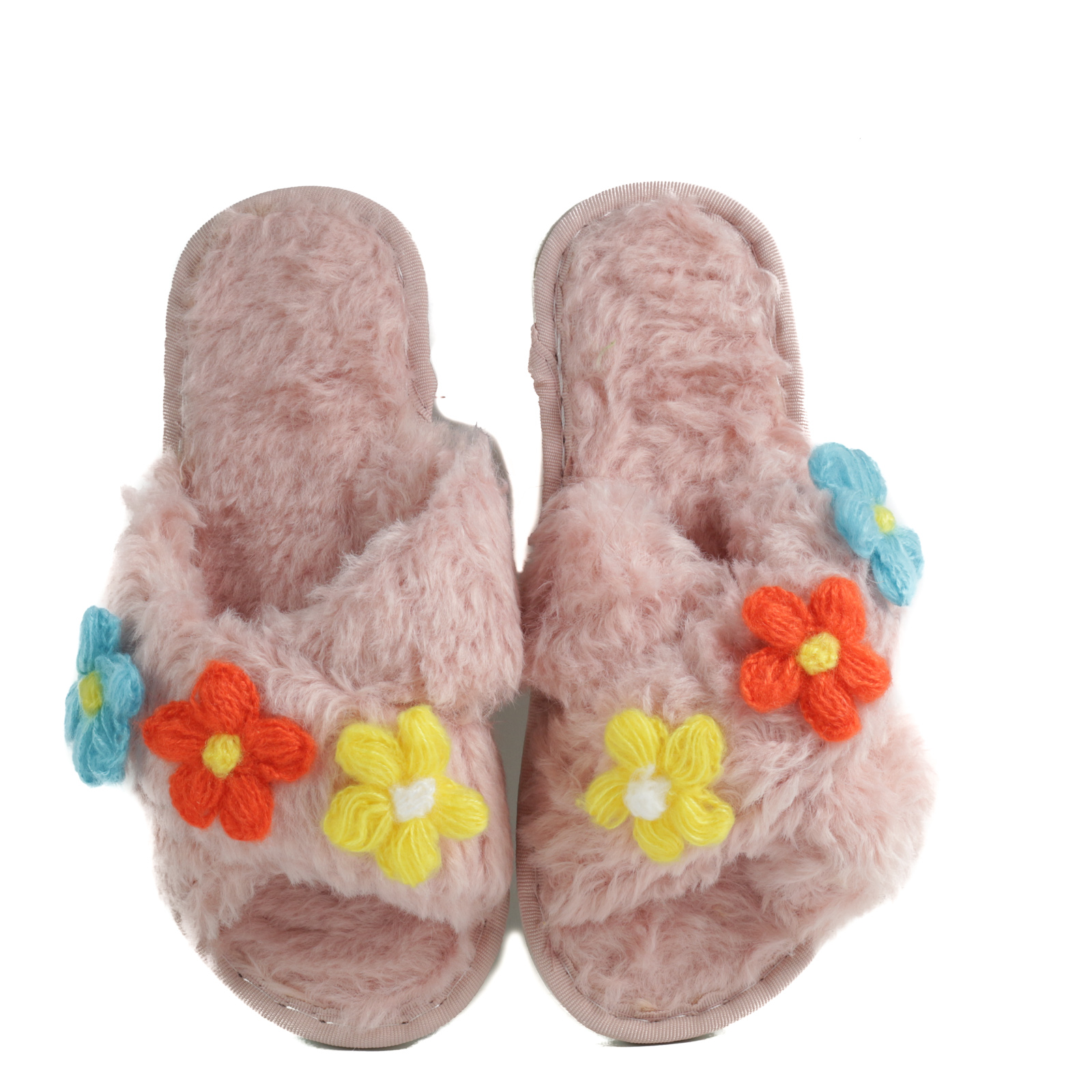 Дамски чехли с цветя Yoncy® розови