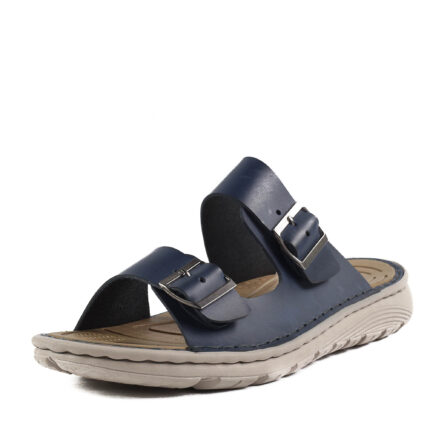 Мъжки чехли Soho Mayfair естествена кожа сини