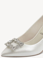 Дамски елегантни обувки  на ток Tamaris бели