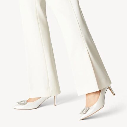 Дамски елегантни обувки  на ток Tamaris бели