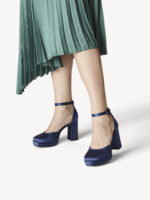 Дамски елегантни обувки  на ток Tamaris Touch It сини