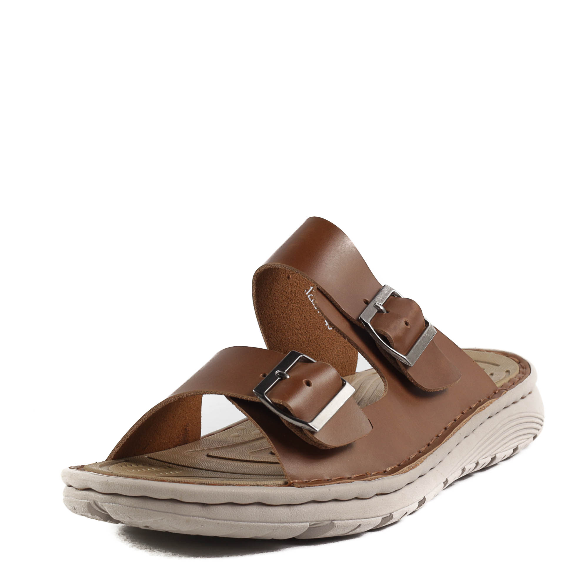 Мъжки чехли Soho Mayfair естествена кожа кафяви