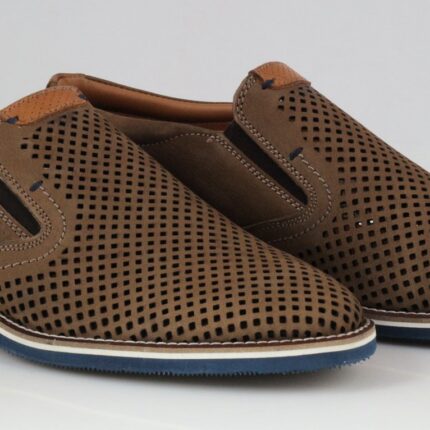 Мъжки пролетно-летни обувки Salamander бежови естествена кожа