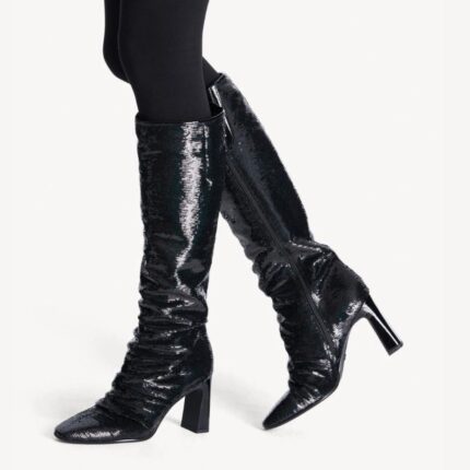 Дамски ботуши Tamaris на ток  Toucht It черни