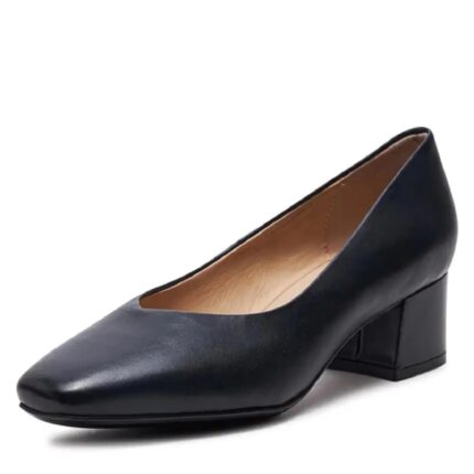 Дамски обувки на нисък ток Caprice естествена кожа сини