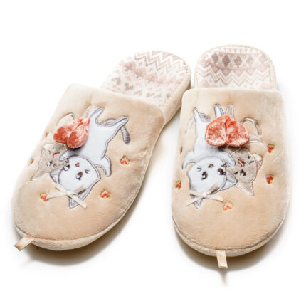 Дамски домашни чехли Bulldozer P-222-1 бежови