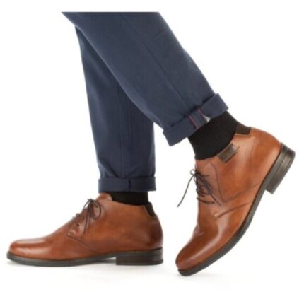 Мъжки боти Rieker естествена кожа 10301-24 кафяви