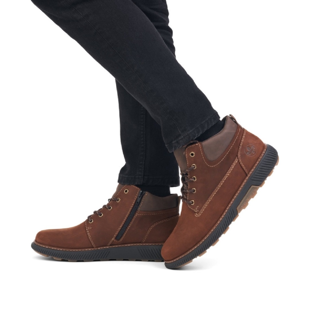 Мъжки боти Rieker Antistress естествена кожа кафяви B3312-22