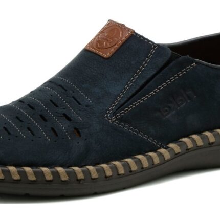 Мъжки ежедневни обувки без връзки естествена кожа Rieker B2457-14 ширина H