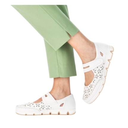 Дамски обувки RIEKER ANTISTRESS 49977-80 бели