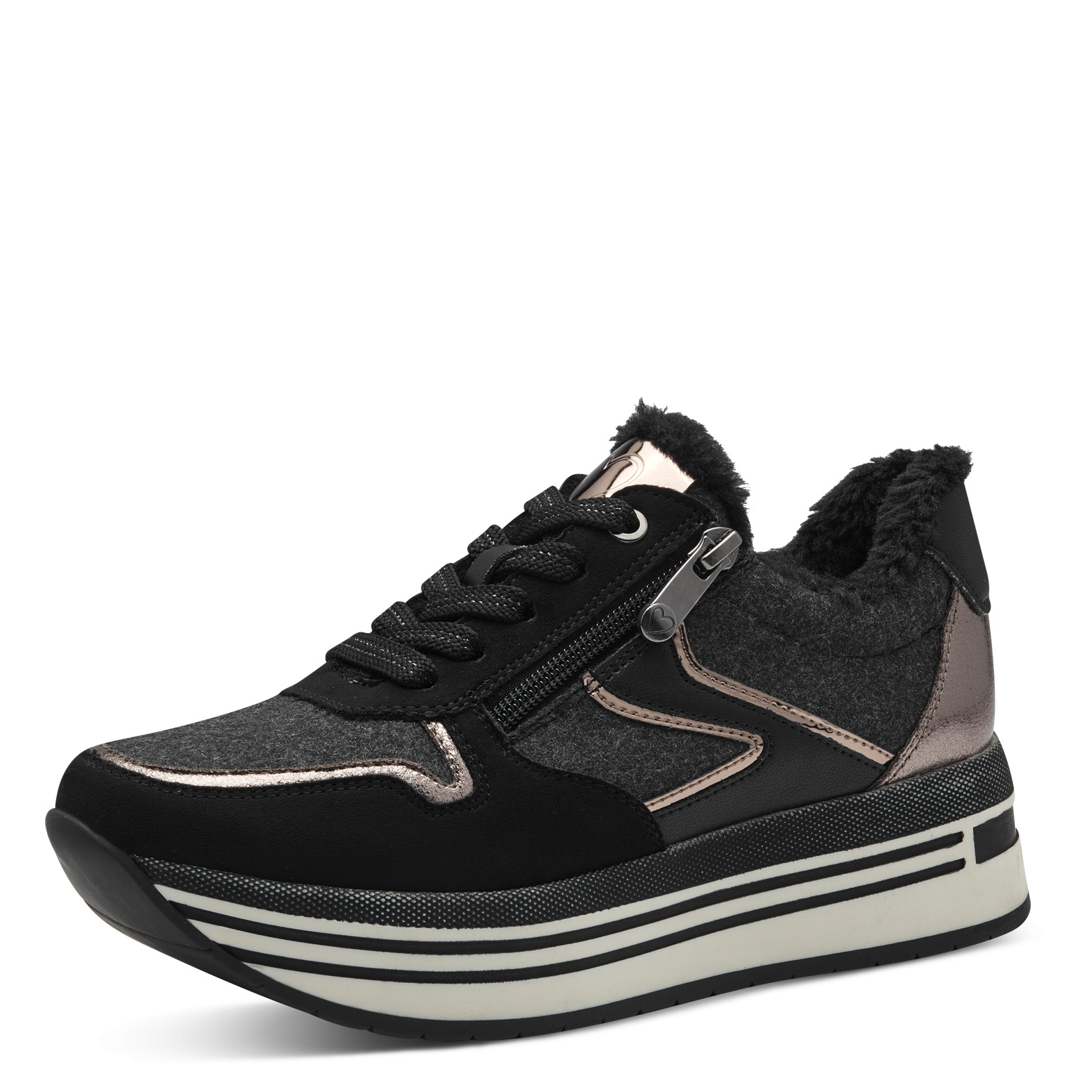 002-23730-43-098-300 Дамски спортни обувки Marco Tozzi черни - Image 1