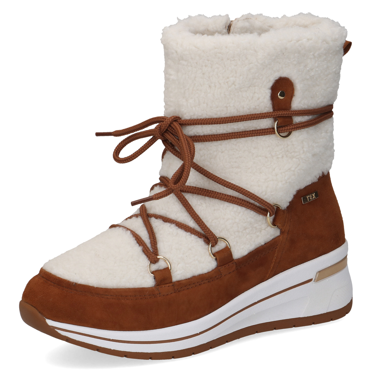 009-26222-43-313-300 Дамски боти Caprice TEX кафяви - Image 1