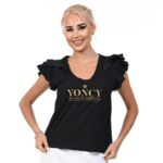 Черна тениска Yoncy
