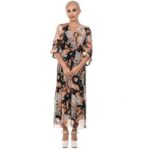 Дълга дамска рокля Yoncy цветна - Image 10