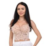 Елегантено бюстие Yoncy бежово