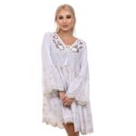 Дамска лятна рокля Yoncy бяла - Image 2