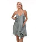 Дамска сатенирана рокля Yoncy - Image 6