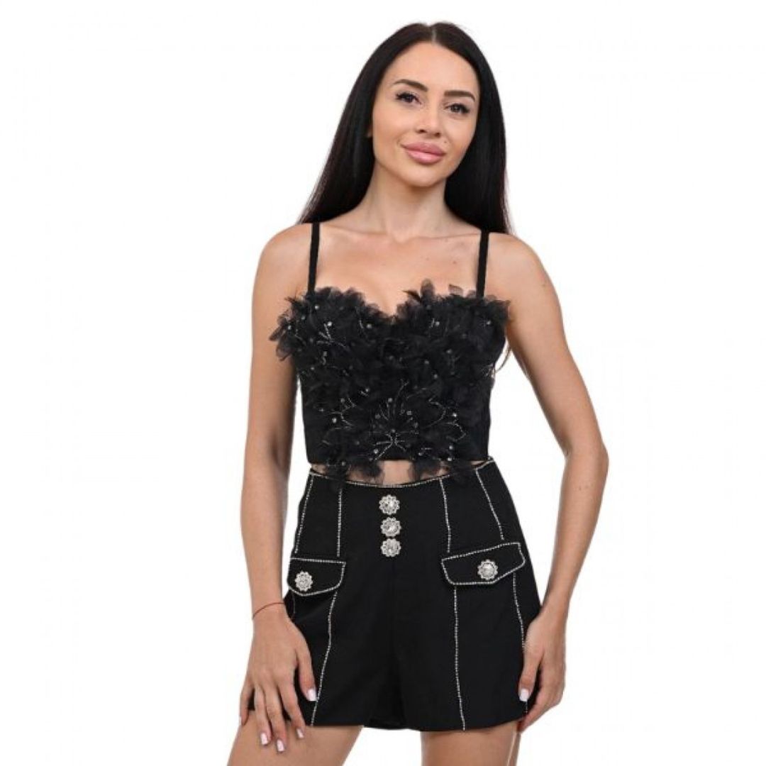 Елегантено бюстие Yoncy черно