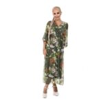 Дълга дамска рокля Yoncy зелена