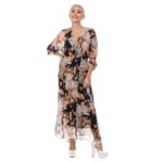 Дълга дамска рокля Yoncy цветна - Image 9