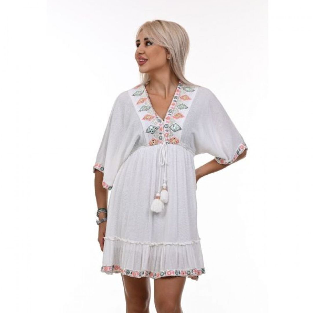 Дамска рокля Yoncy бяла