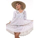 Дамска лятна рокля Yoncy бяла - Image 3