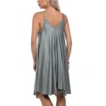 Дамска сатенирана рокля Yoncy - Image 9