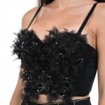 Елегантено бюстие Yoncy черно - Image 3