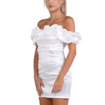 Къса бяла рокля Yoncy - Image 10