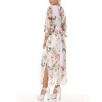 Дълга дамска рокля Yoncy бяла - Image 3