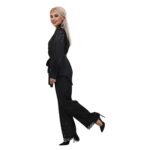 Елегантен сатенен комплект Yoncy черен - Image 9