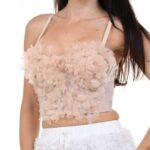 Елегантено бюстие Yoncy бежово - Image 3