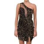 Елегантна рокля Yoncy златиста - Image 3