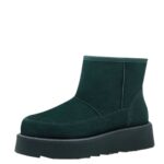 Дамски боти Tamaris Touch it естествен велур зелени - Image 2