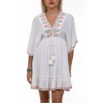 Дамска рокля Yoncy бяла - Image 6