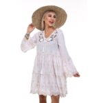 Дамска лятна рокля Yoncy бяла - Image 11