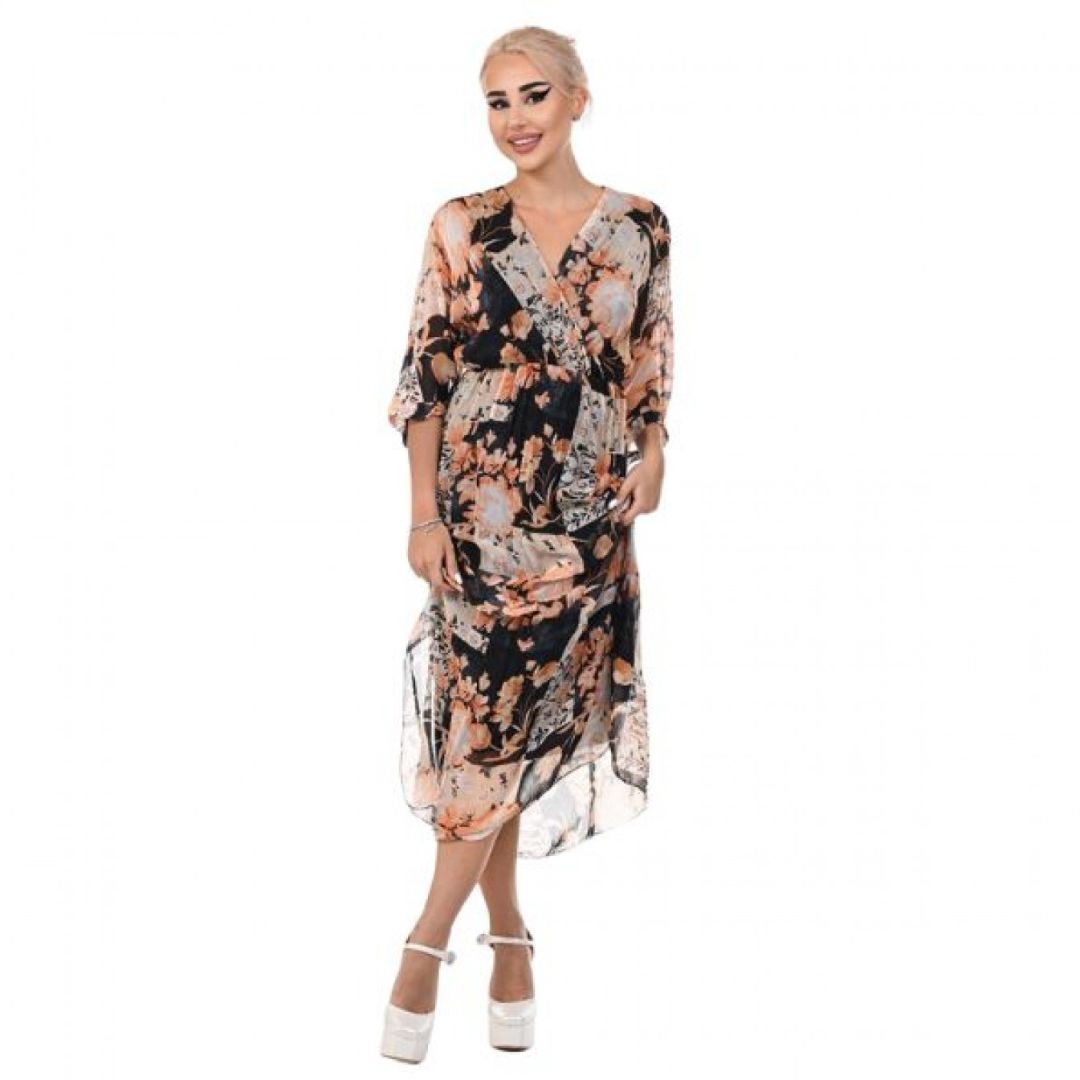 5-41 Дълга дамска рокля Yoncy цветна - Image 1