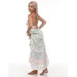 Дълга лятна рокля Yoncy цветна - Image 12