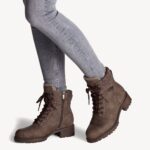 Дамски ежедневни боти Tamaris Duo Tex кафяви