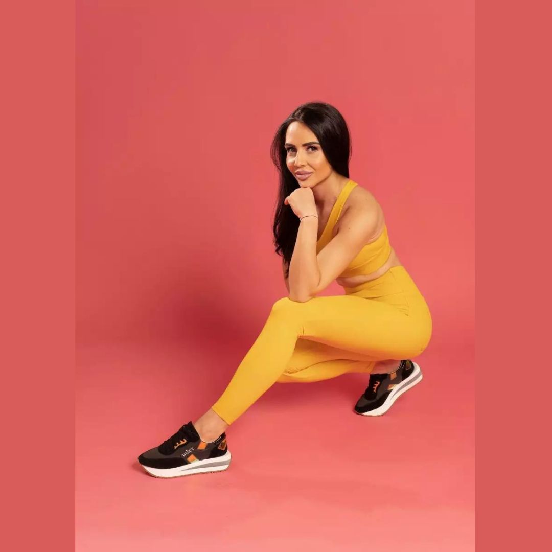 Дамски спортен комплект Yoncy жълт