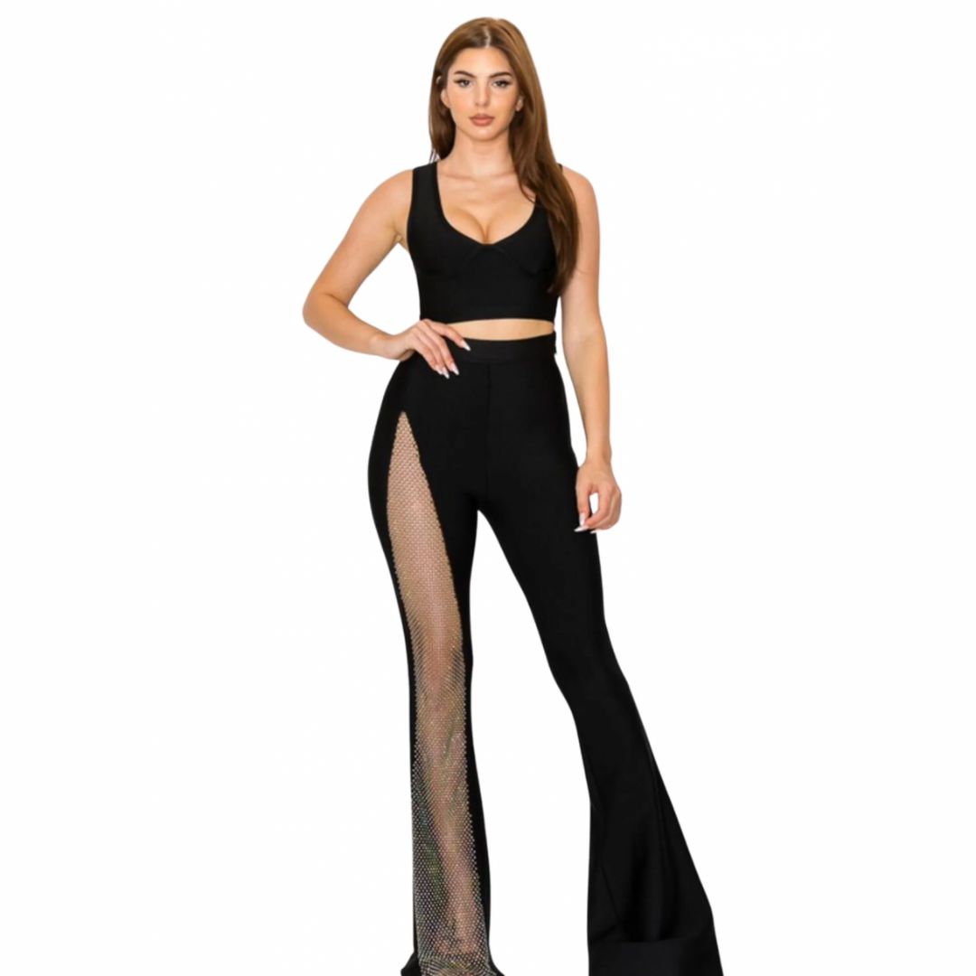 Елегантен дамски комплект Yoncy черен