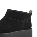 Дамски боти Tamaris Touch it естествен велур черни - Image 5