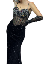 Елегантна дамска рокля Yoncy - Image 3